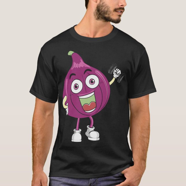Camiseta Fig, Fruta, Traje De Figuras, Edifício De Arroz El (Frente)