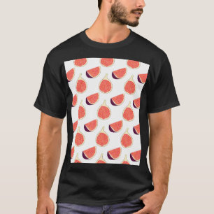 Camiseta Fig roxo sem costura: padrão colorido