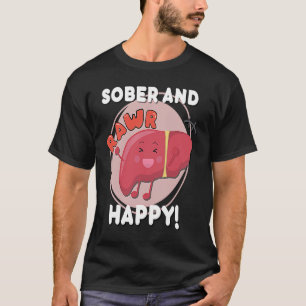 Camiseta Fígado Feliz e Sóbrio Chibi Joy Aniversário de Rec