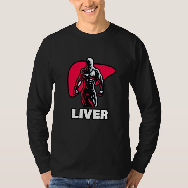 Camiseta Fígado O suplemento natty que te transforma em um  (Frente)