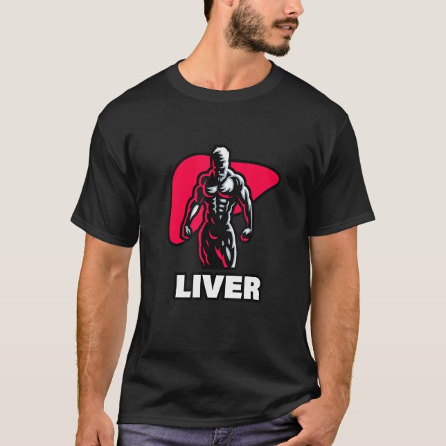 Camiseta Fígado O suplemento natty que te transforma em um  (Frente)