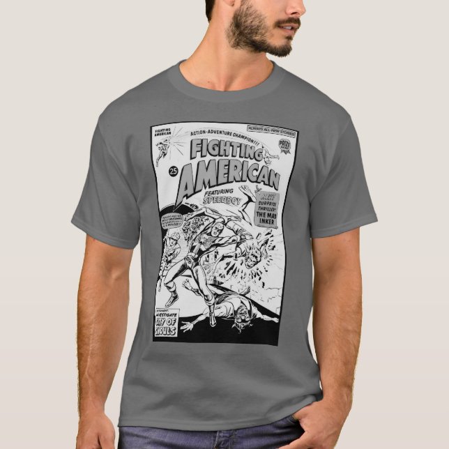 Camiseta 'Fighting American' dos anos 1950 (Frente)