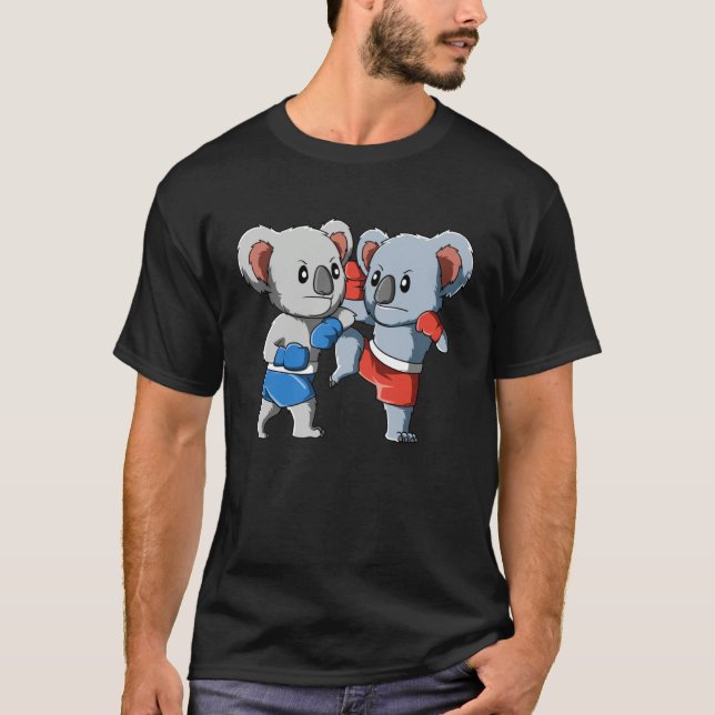 Camiseta Fighting Koala  Muay Thai  Nak Muay Kickboxing (Frente)