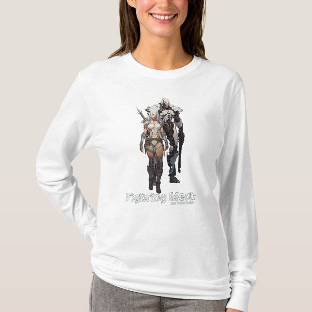 Camiseta Fighting Mech (Silver Unit) (Frente)