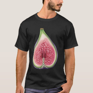 Camiseta Figo Meio Com Interior De Arco-Íris Brilhante