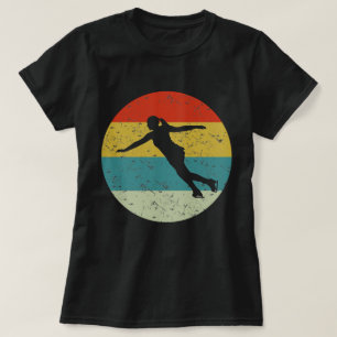 Camiseta Figura 70s da silhueta retrorreflectora de patinag
