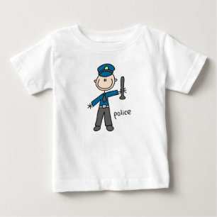 Camiseta Figura da vara do agente da polícia
