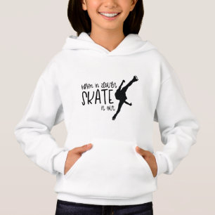 Camiseta Figura de capuz de patinação no gelo "Skate-o para