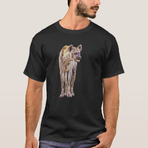 Camiseta Figura De Cheio Da Hyena Detectada Na Pintura Para