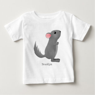 Camiseta Figura de desenho animado da cinza chinesa