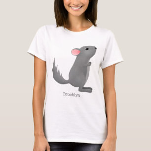 Camiseta Figura de desenho animado da cinza chinesa
