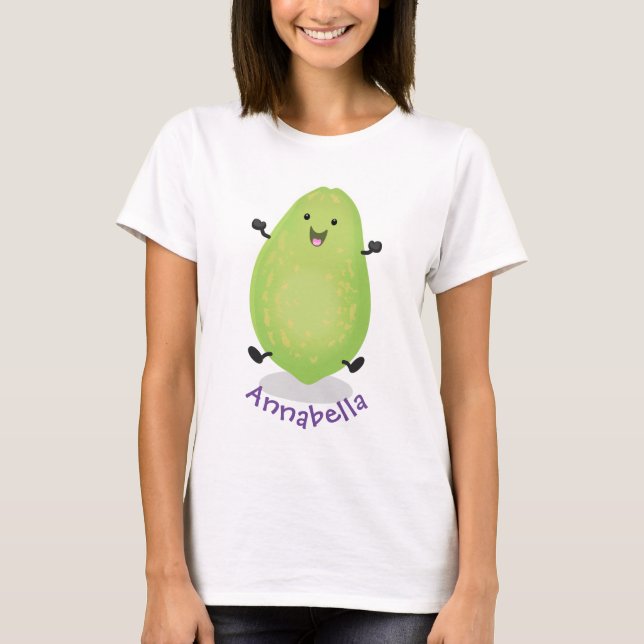 Camiseta Figura de desenho animado da pata de papaya kawaii (Frente)
