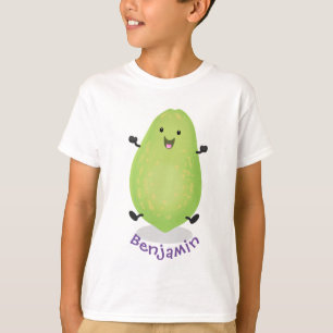 Camiseta Figura de desenho animado da pata de papaya kawaii
