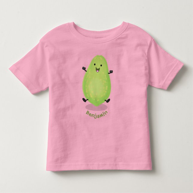 Camiseta Figura de desenho animado da pata de papaya kawaii (Frente)