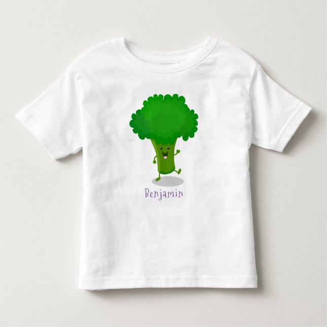 Camiseta Figura de desenho animado de brócolis dançante de  (Frente)