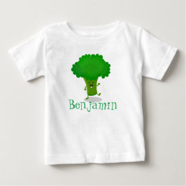 Camiseta Figura de desenho animado de brócolis dançante de 