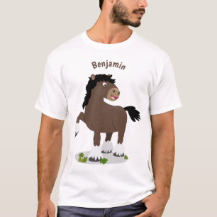 Camiseta Figura de desenho animado de corte Clydesdale