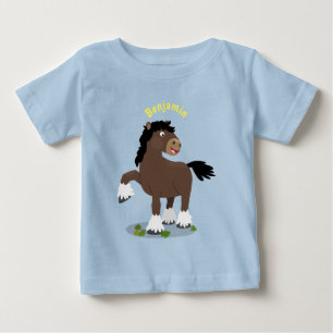 Camiseta Figura de desenho animado de corte Clydesdale