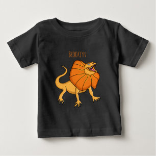 Camiseta Figura de desenho animado de lagarto-de-pescoço-fr