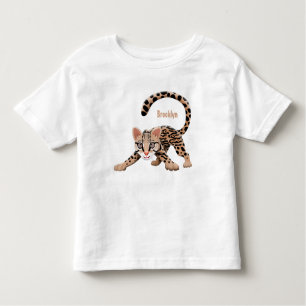 Camiseta Figura de desenho animado de ocelot bonito