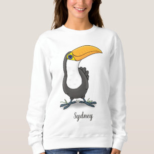 Camiseta Figura de desenho animado de tucano feliz e bonito