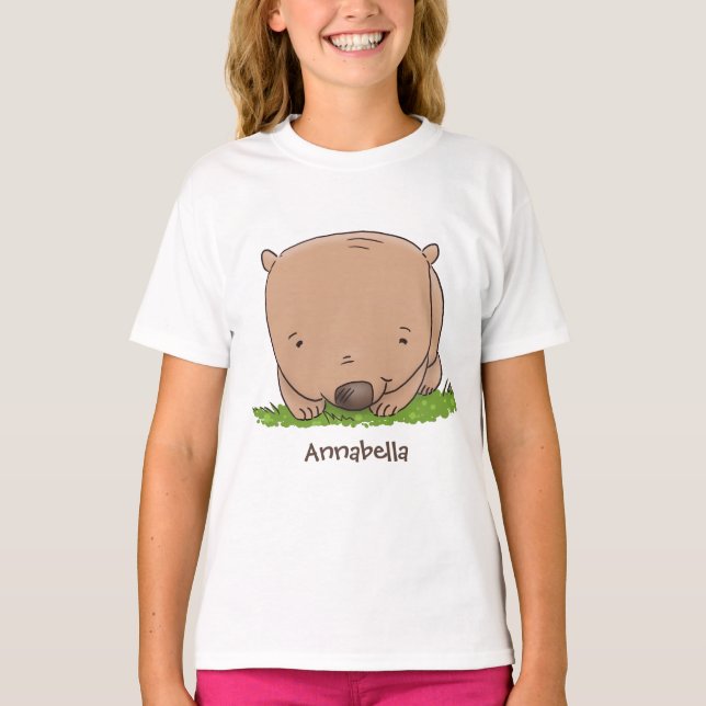 Camiseta Figura de desenho animado de um bebê fofo (Frente)