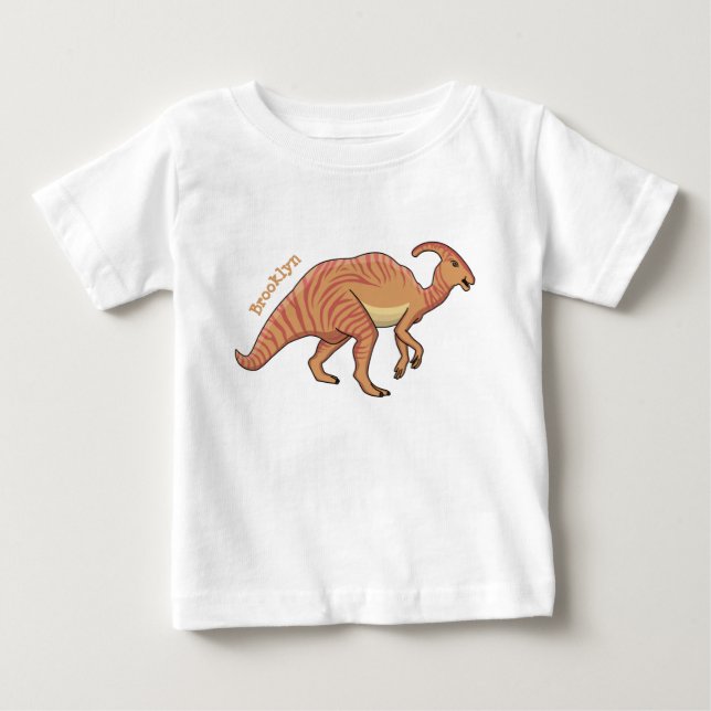 Camiseta Figura de desenho animado do dinossauro do parasau (Frente)