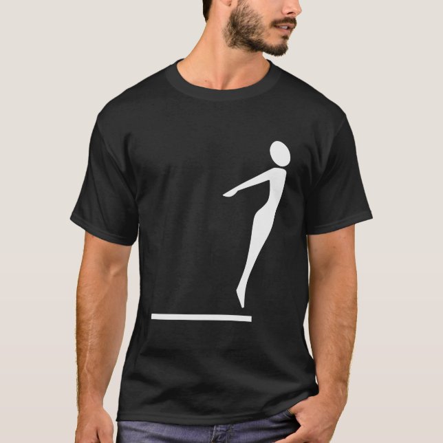 Camiseta Figura de mergulho - Branco (Frente)