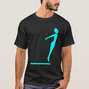 Camiseta Figura de Mergulho - Ciano