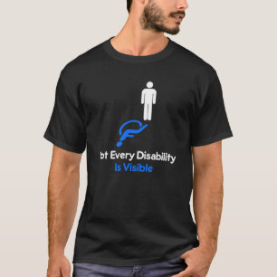 Camiseta Figura Do Adesivo De Deficiência Invisível Com C