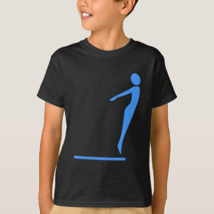 Camiseta Figura do mergulho - azul bebé
