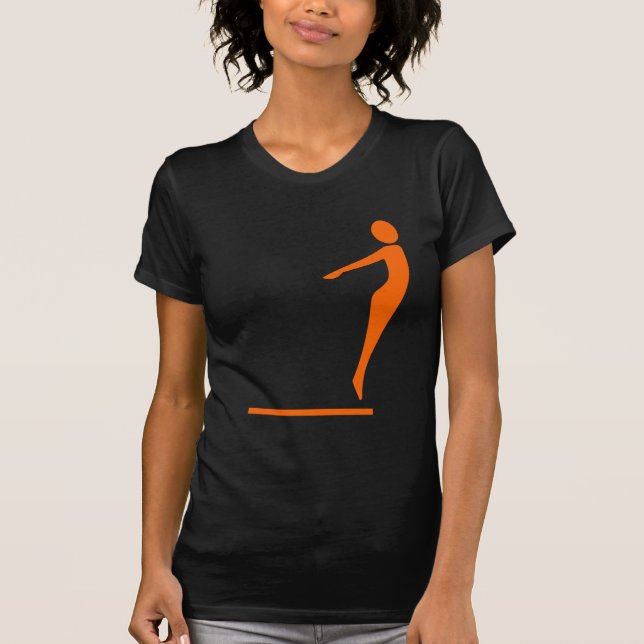 Camiseta Figura do mergulho - laranja (Frente)