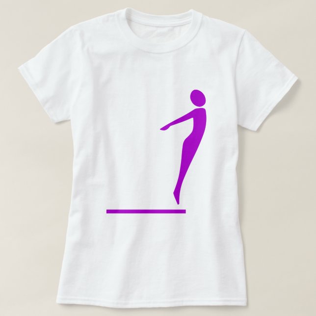Camiseta Figura do mergulho - roxo (Frente do Design)