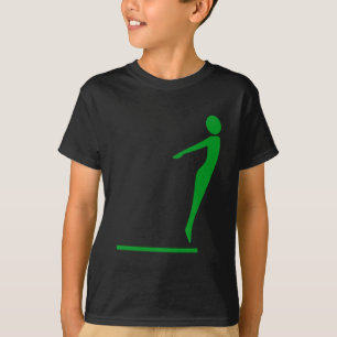 Camiseta Figura do mergulho - verde de grama