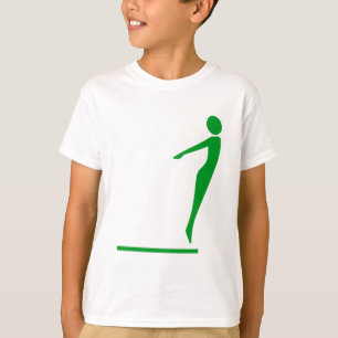 Camiseta Figura do mergulho - verde de grama