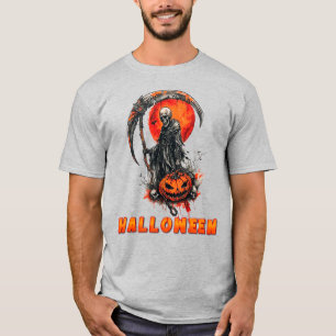 Camiseta Figura Encapuzada Escura Com Foice