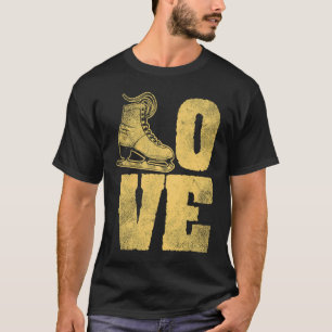 Camiseta Figura Ice Skates de Sking Winter Sport Love