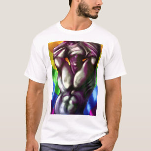 Camiseta Figura masculina e arte de tatuagem em cores do or