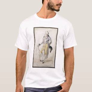 Camiseta Figura masculina elegante, 1793 (lápis e w/c no p