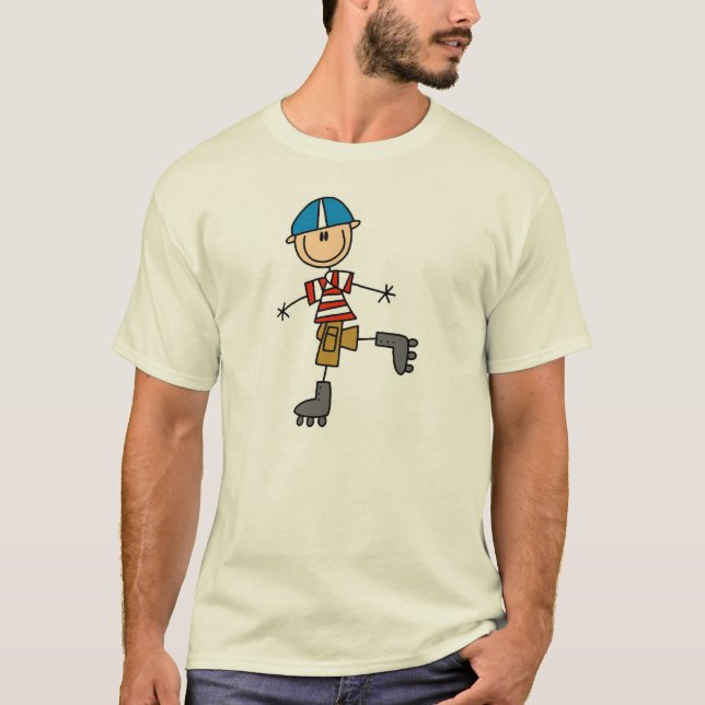 Camiseta Figura patinagem da vara de rolo (Frente)