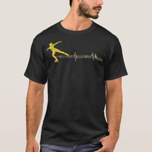 Camiseta Figura Patinando Linha Cardíaca EKG