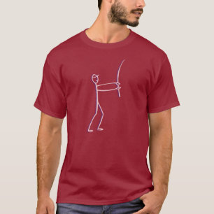 Camiseta figura pescador da vara