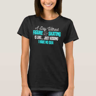 Camiseta Figura Skating Ice Skater Instrutor Skates Esporte