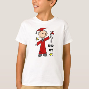 Camiseta Figura vermelha formando da vara do menino