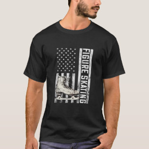 Camiseta Figura Vintage: Patinador USA Flag Amer