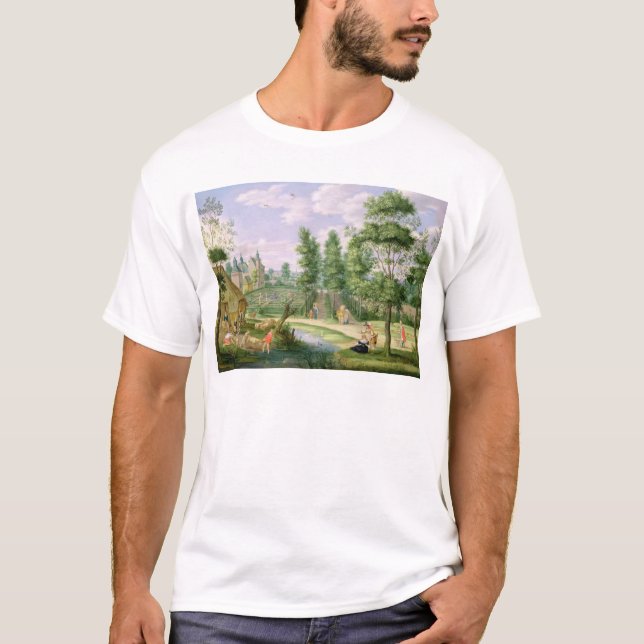 Camiseta Figuras nas terras de uma casa de campo (Frente)