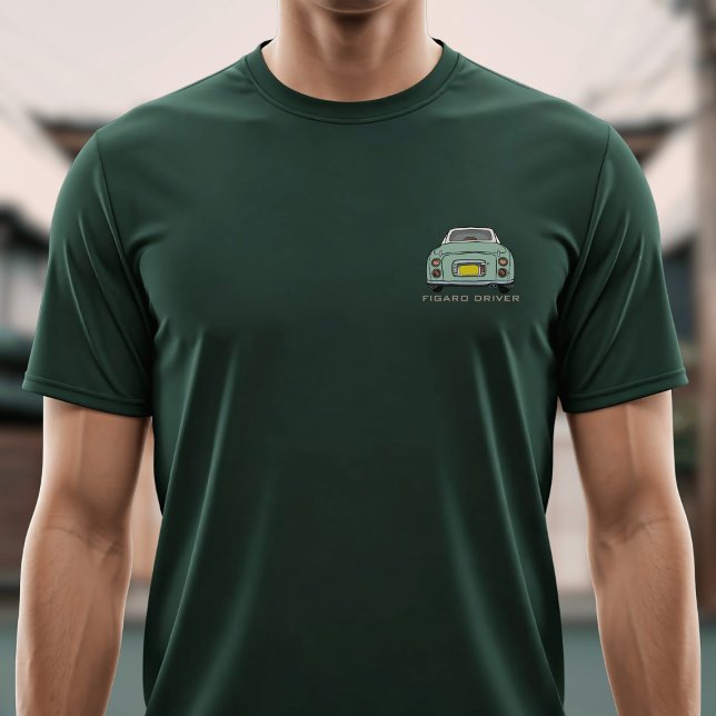 Camiseta Figuras Nome do driver Emerald Green Figaro (A fun green figgy t-shirt with space for your name or car name. Or leave it as Figaro Driver)