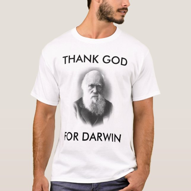 Camiseta figure7-darwin, DEUS do OBRIGADO, PARA DARWIN (Frente)