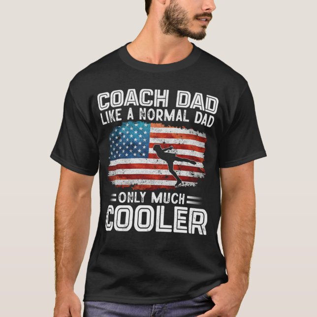 Camiseta Figure Skating Coach Dad Figure Skating Players US (Frente)