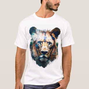 Camiseta Figurina do Leão Majestoso - Rei da Selva
